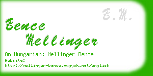 bence mellinger business card